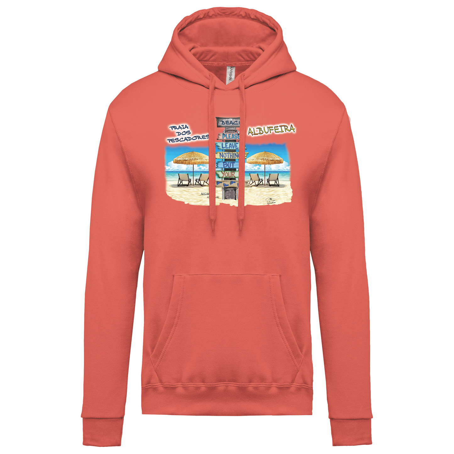 Sweatshirt Kariban com Capuz Pegadas Albufeira