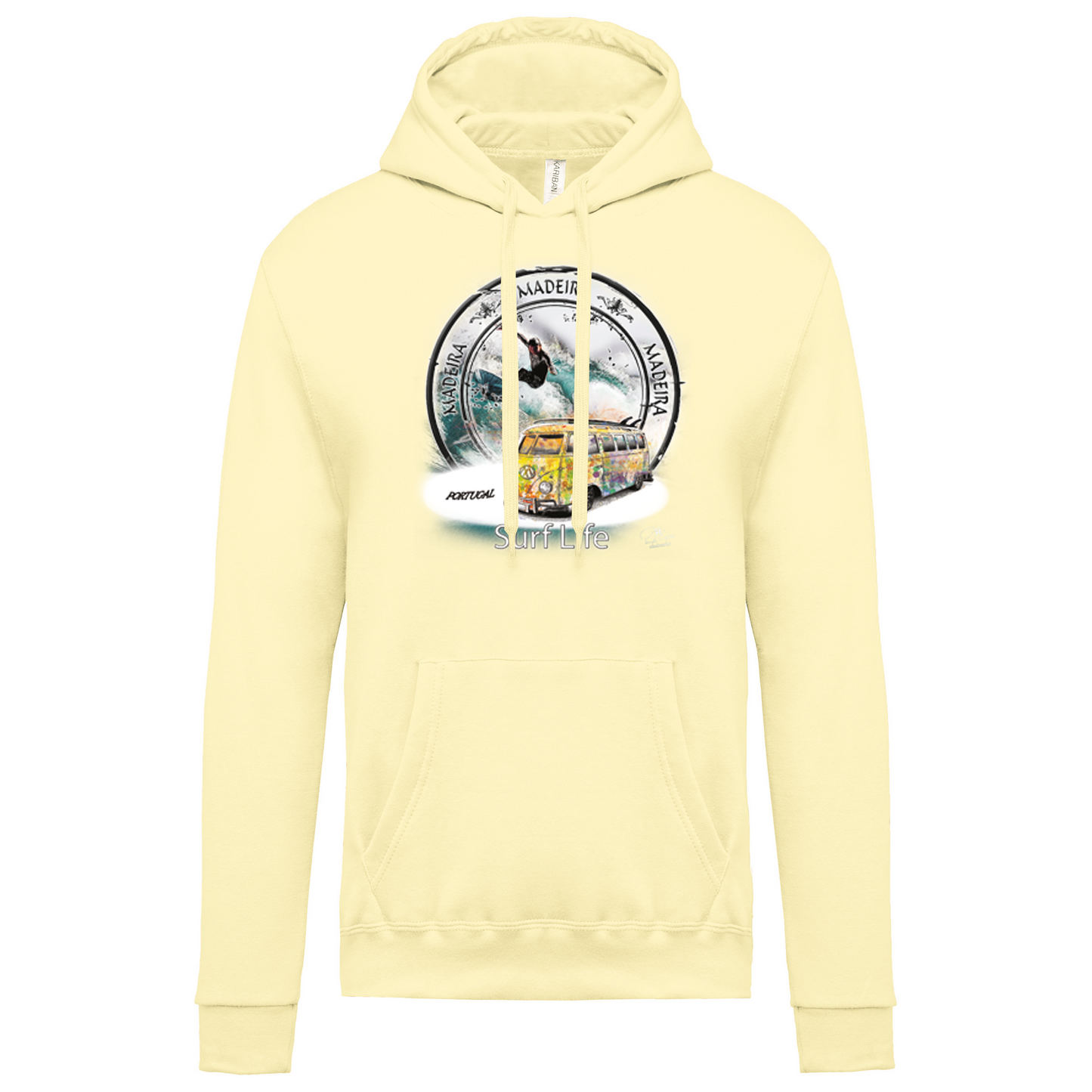 Sweatshirt Kariban com Capuz Surf Life Ilha da Madeira