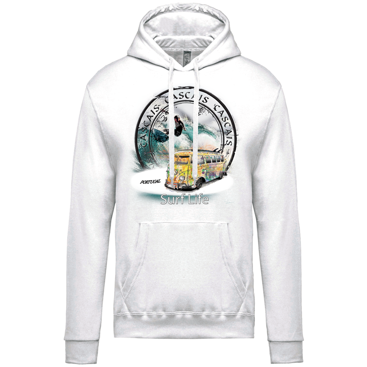 Sweatshirt Kariban com Capuz Surf Life Cascais