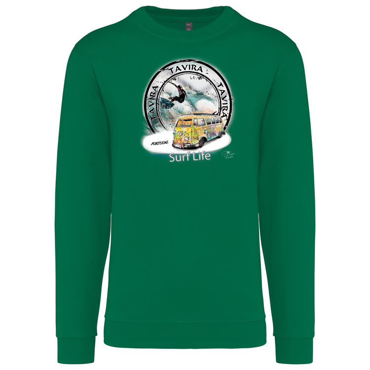 Sweatshirt Kariban sem Capuz Surf Life Tavira