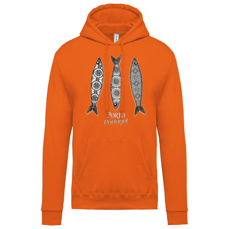 Sweatshirt Kariban com Capuz 3 Sardinhas Porto