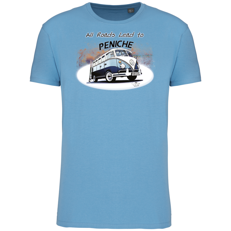 T-Shirt Algodão Biológico All Roads Lead to Peniche