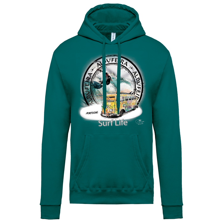 Sweatshirt Kariban com Capuz Surf Life Albufeira