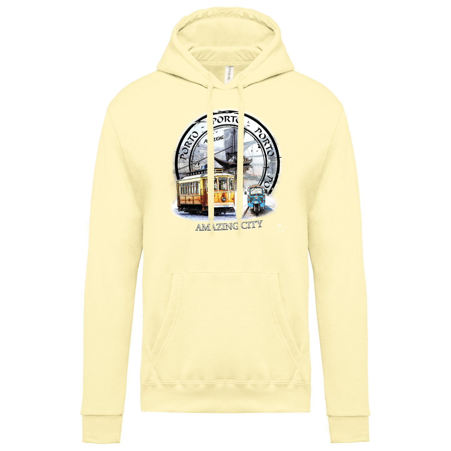 Sweatshirt Kariban com Capuz Amazing City Porto