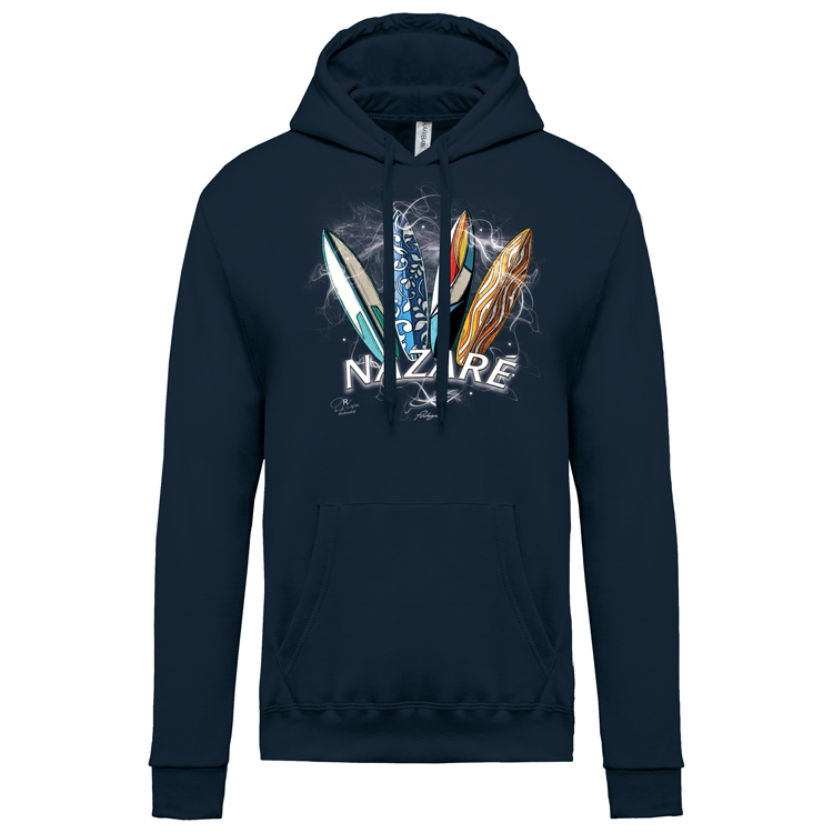 Sweatshirt Kariban com Capuz Surfboards Nazaré