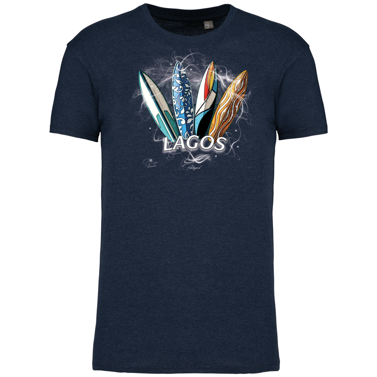 T-Shirt Algodão Biológico Surfboards Lagos