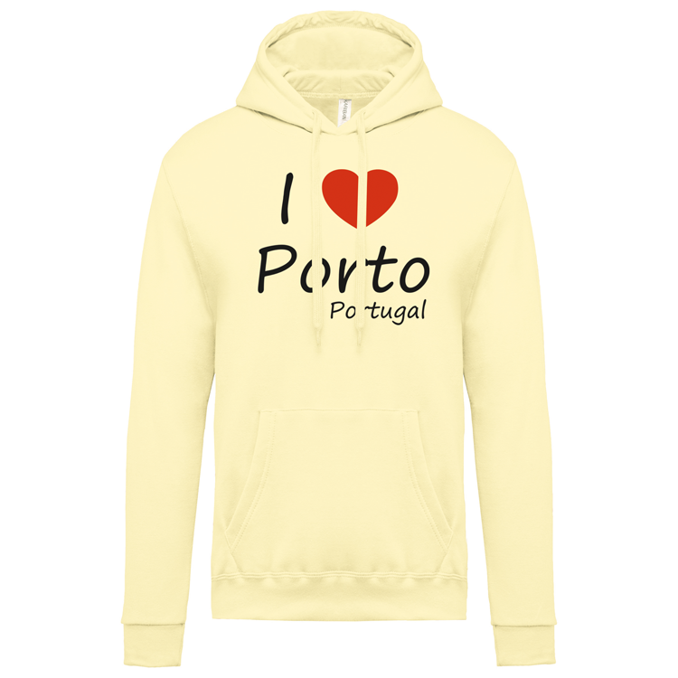 Sweatshirt Kariban com Capuz I Love Porto