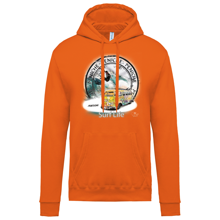 Sweatshirt Kariban com Capuz Surf Life Peniche