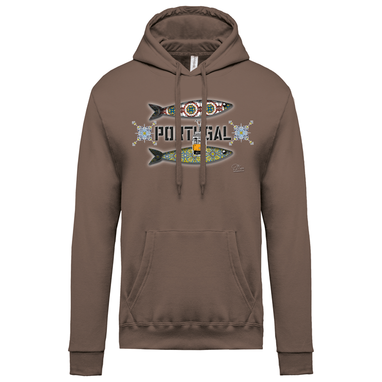 Sweatshirt Kariban com Capuz Duas Sardinhas Coimbra
