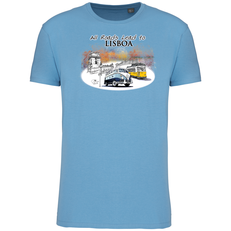 T-Shirt Algodão Biológico All Roads Lead to Lisboa