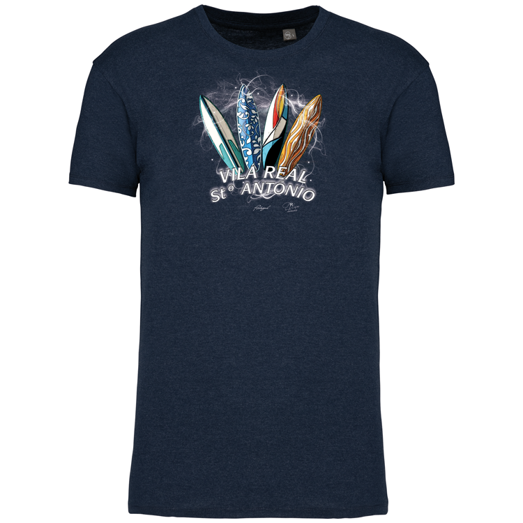 T-Shirt Algodão Biológico Surfboards Vila Real Stº António