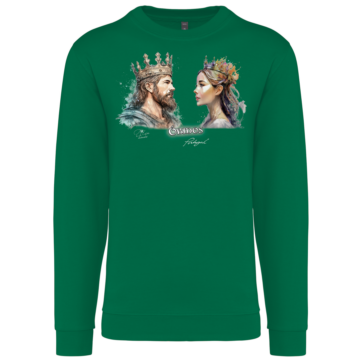 Sweatshirt Kariban sem Capuz King and Queen Óbidos