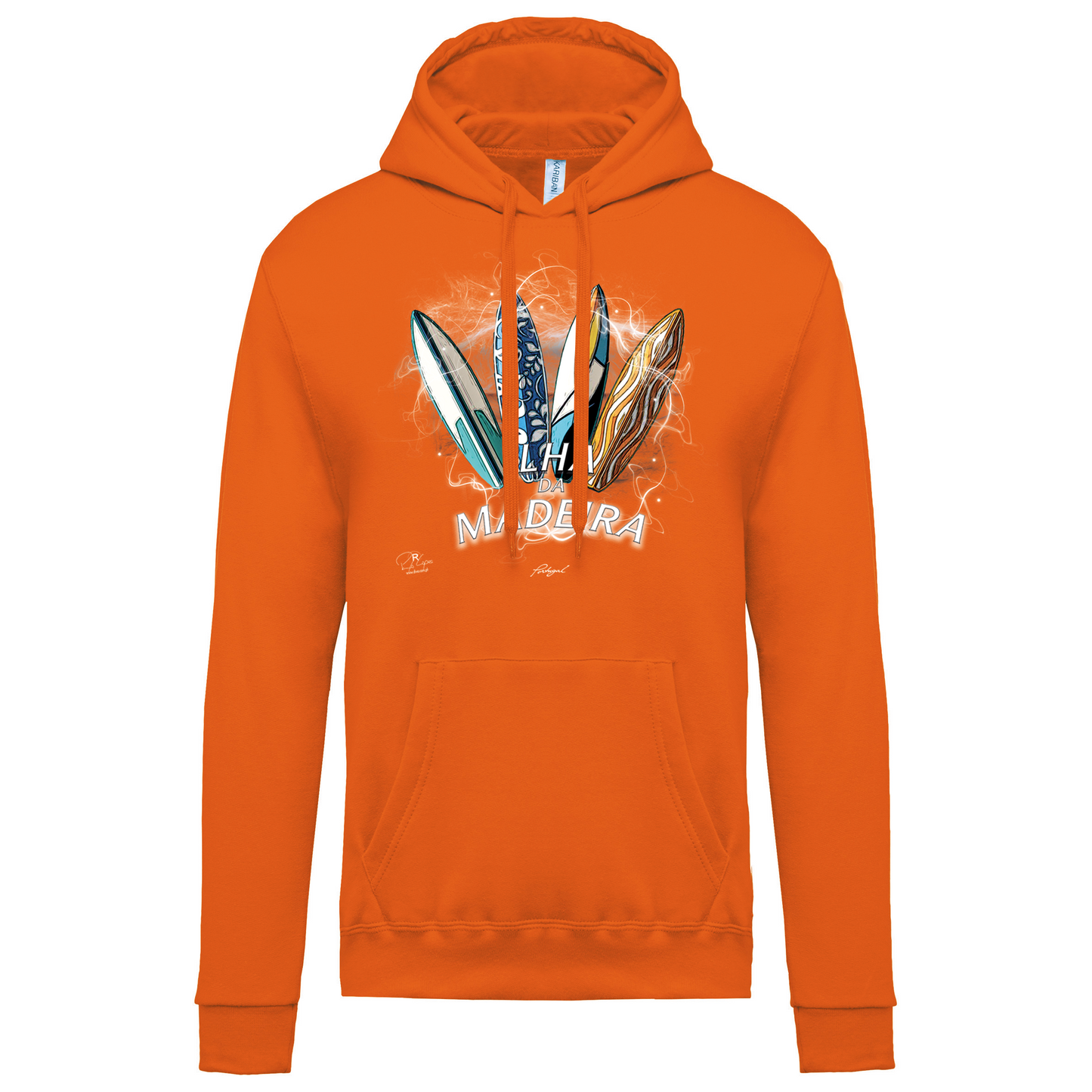 Sweatshirt Kariban com Capuz Surfboards Ilha da Madeira
