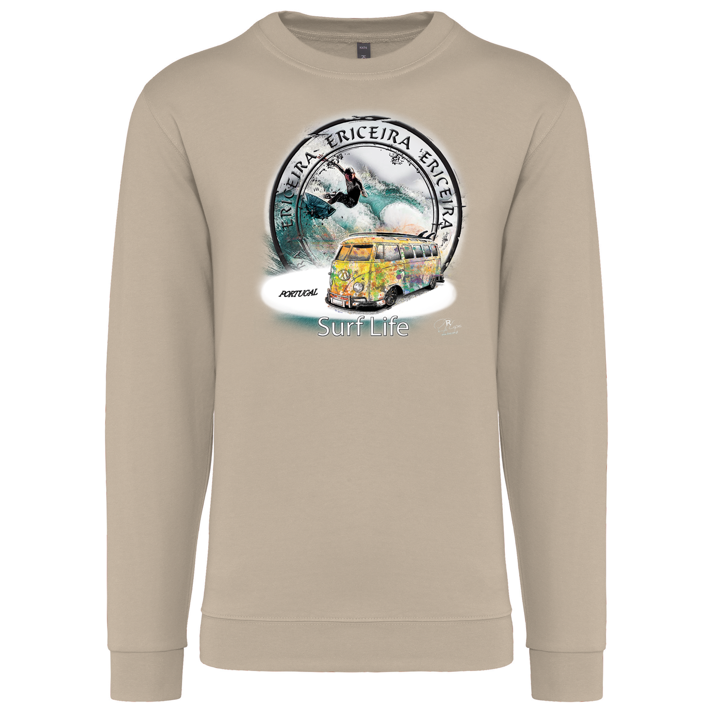 Sweatshirt Kariban sem Capuz Surf Life Ericeira