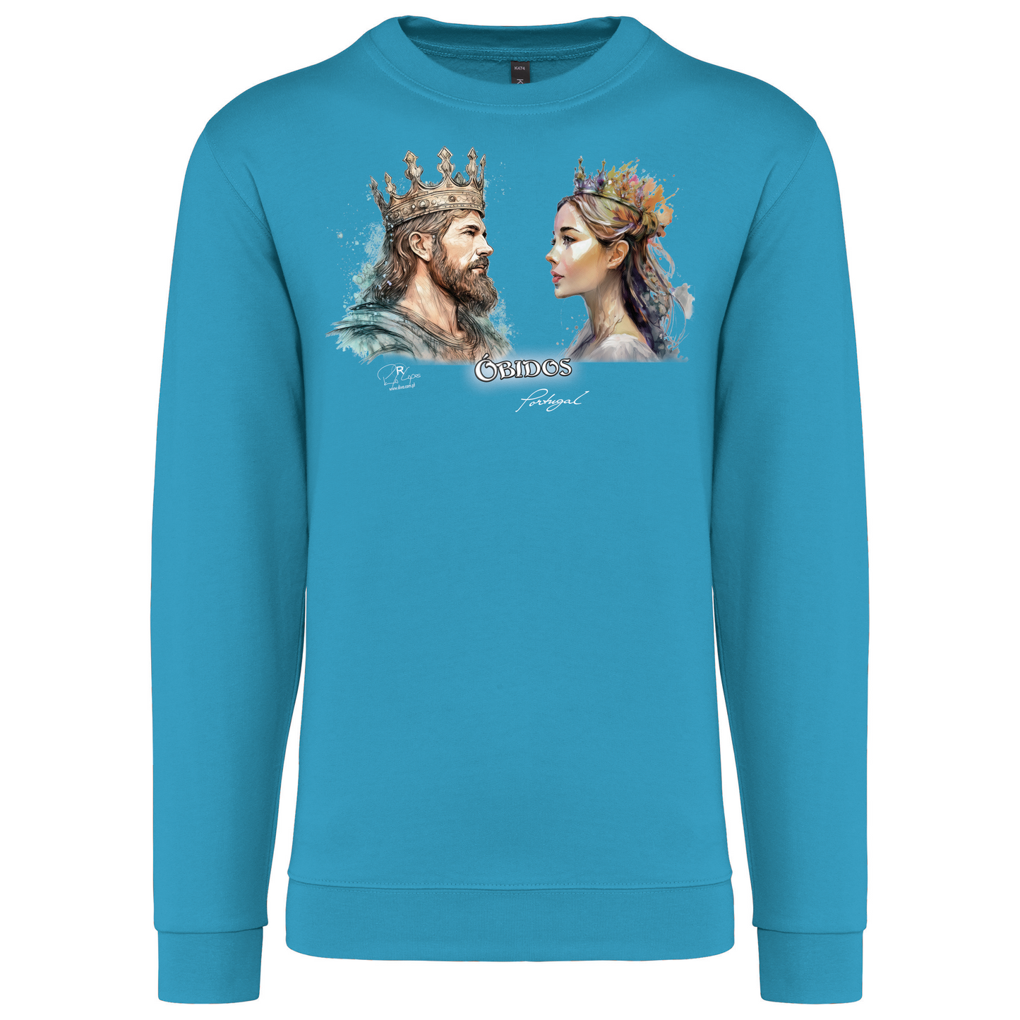 Sweatshirt Kariban sem Capuz King and Queen Óbidos