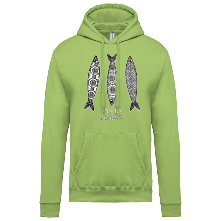 Sweatshirt Kariban com Capuz 3 Sardinhas Porto