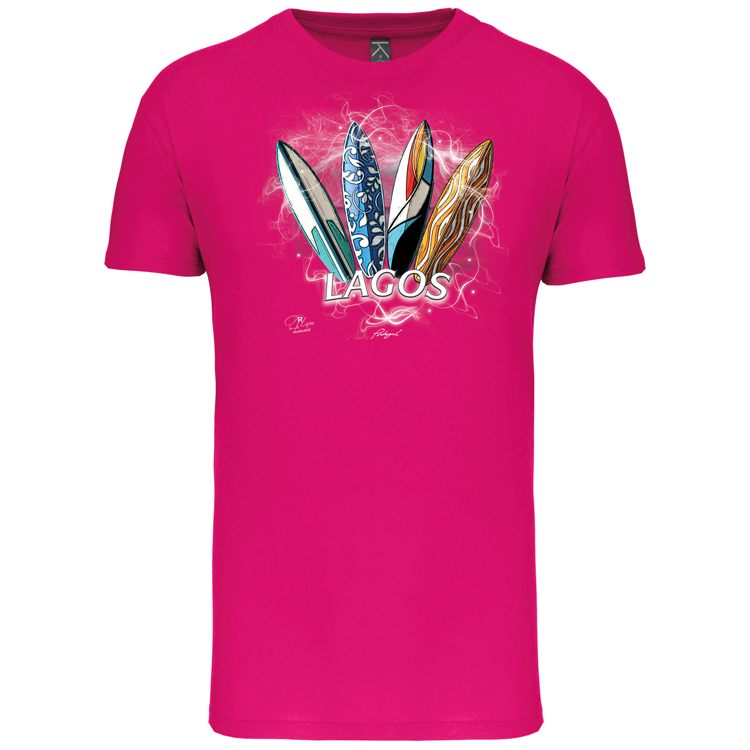 T-Shirt Algodão Biológico Surfboards Lagos