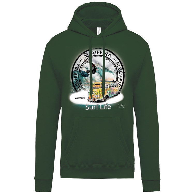 Sweatshirt Kariban com Capuz Surf Life Albufeira