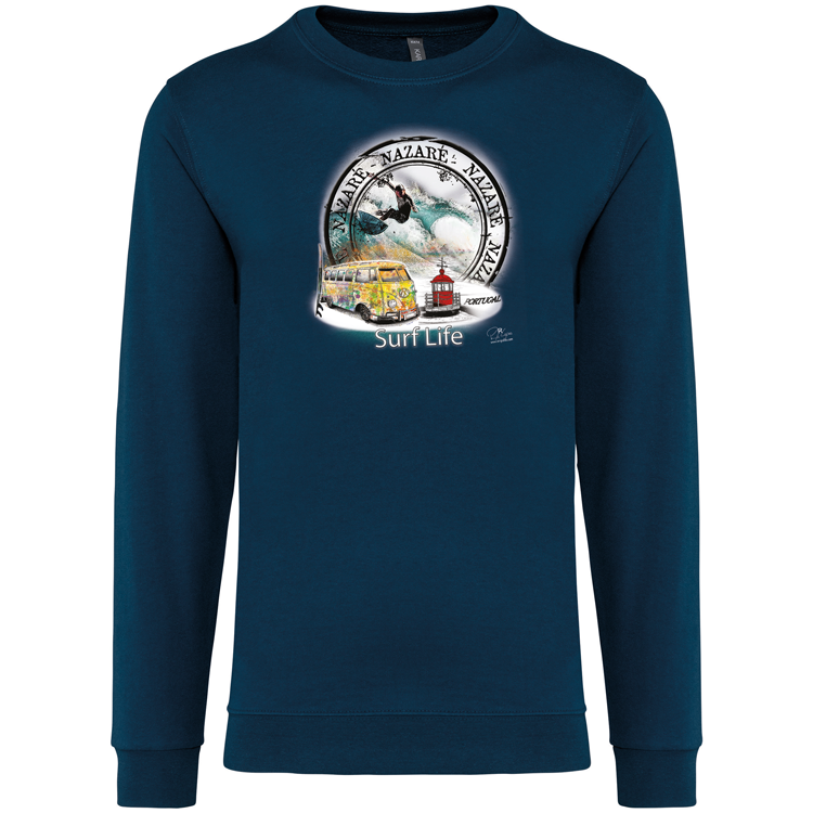 Sweatshirt Kariban sem Capuz Surf Life Nazaré