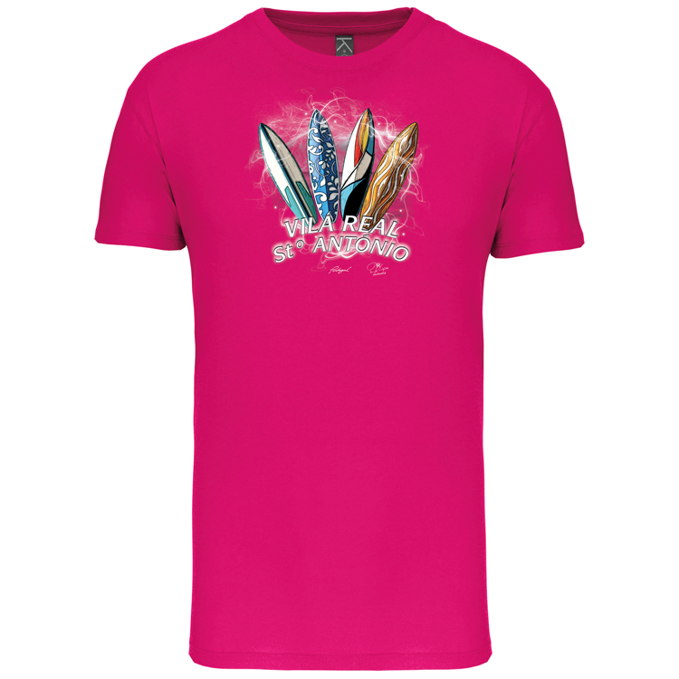 T-Shirt Algodão Biológico Surfboards Vila Real Stº António