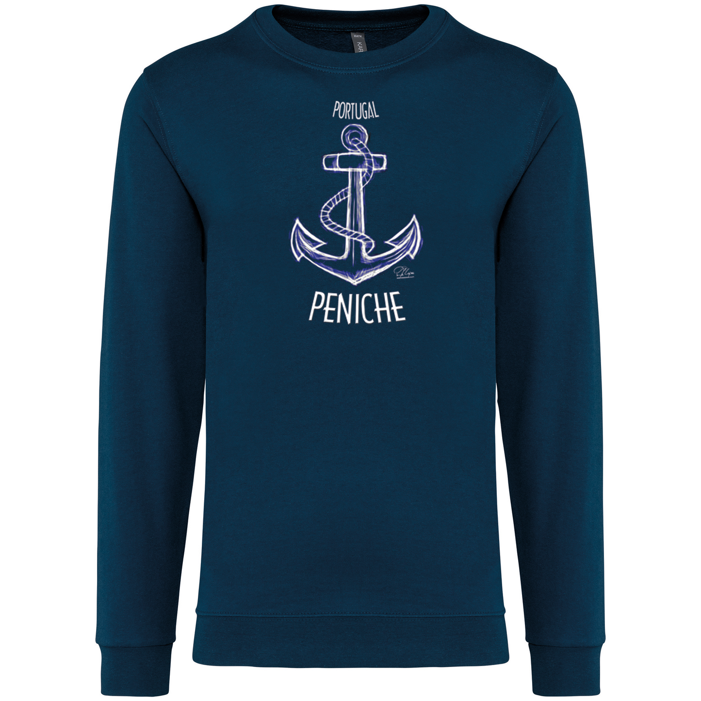 Sweatshirt Kariban sem Capuz Âncora Peniche