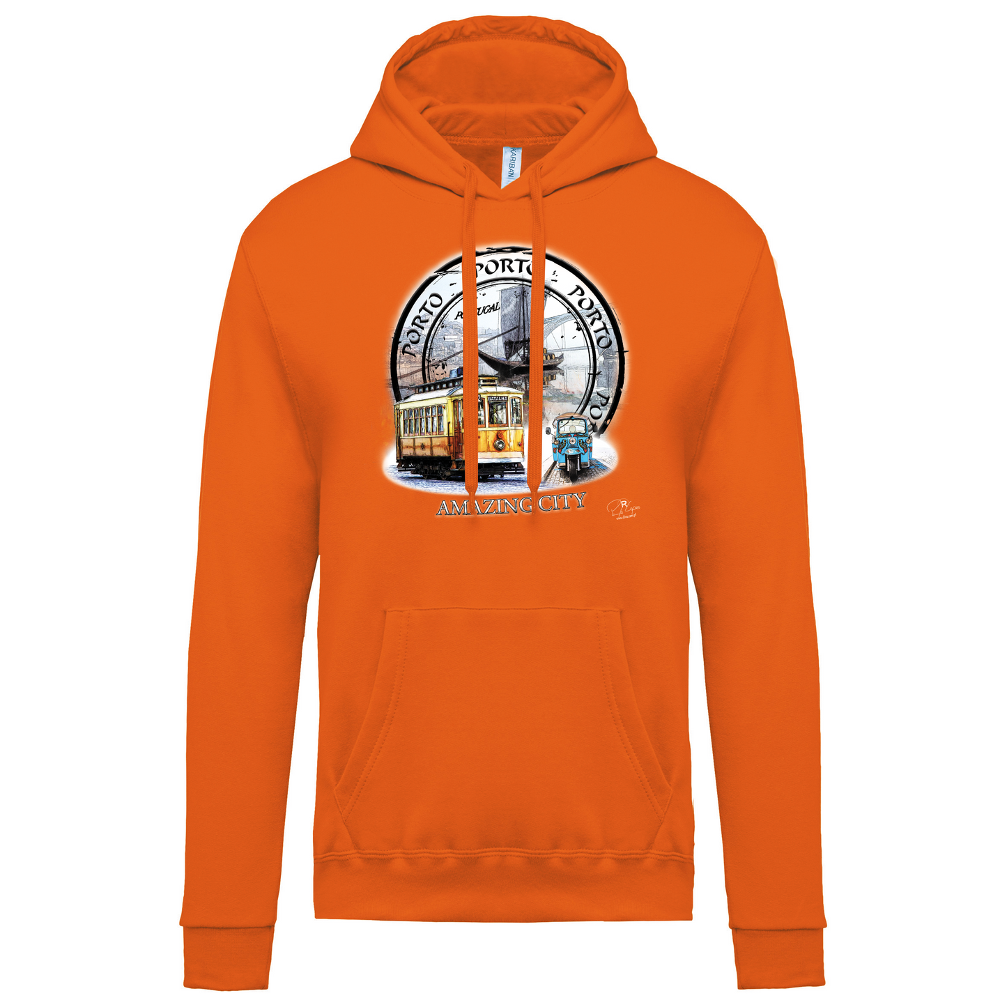 Sweatshirt Kariban com Capuz Amazing City Porto