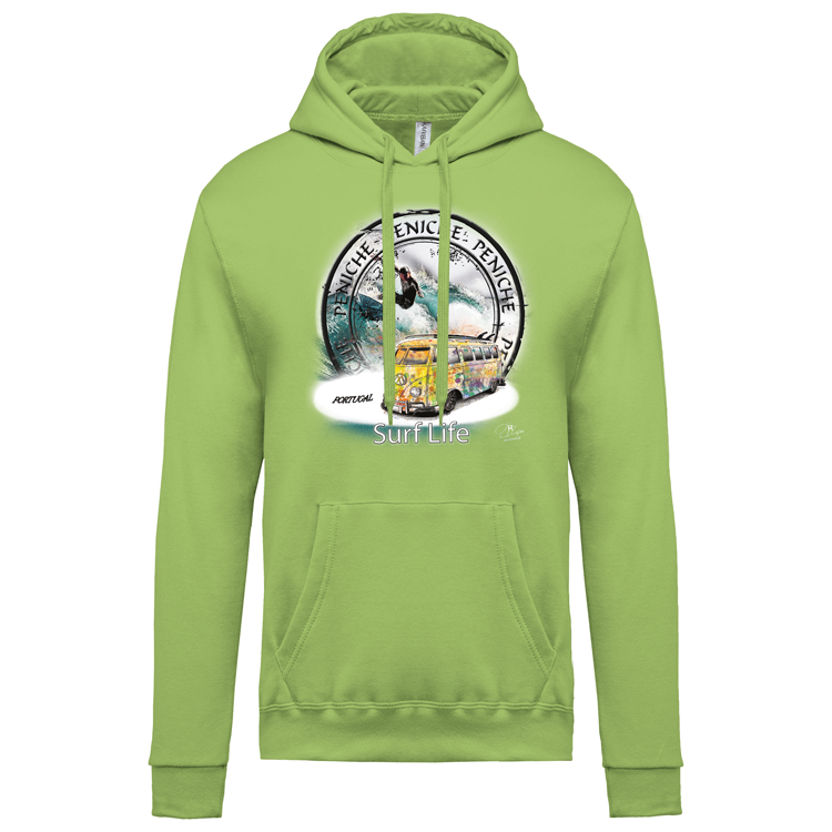 Sweatshirt Kariban com Capuz Surf Life Peniche