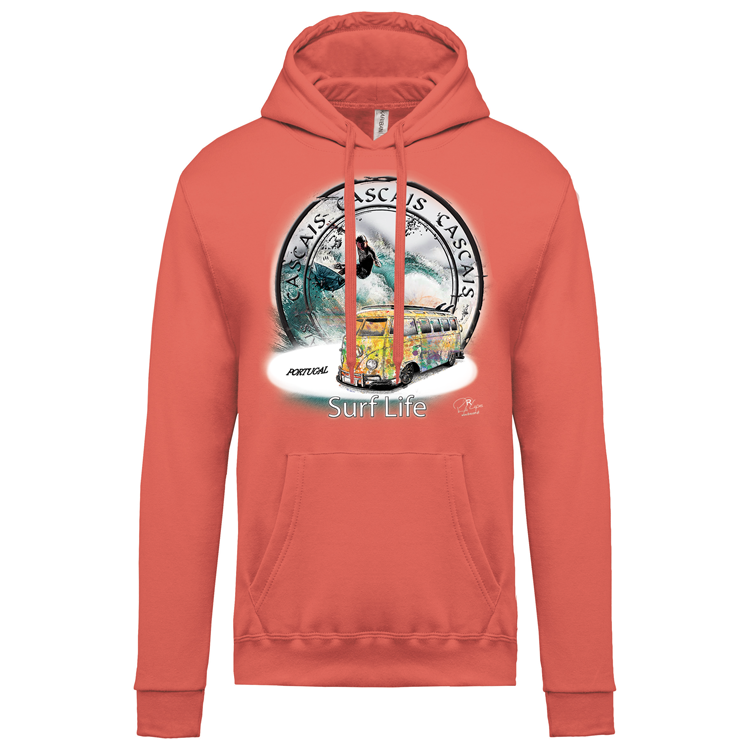 Sweatshirt Kariban com Capuz Surf Life Cascais