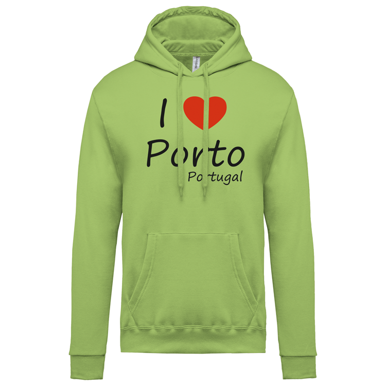 Sweatshirt Kariban com Capuz I Love Porto