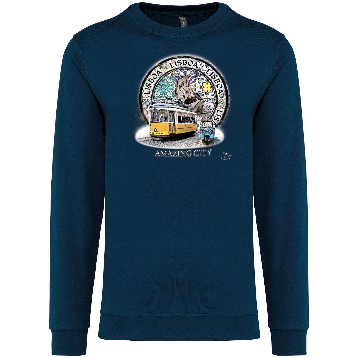 Sweatshirt Kariban sem Capuz Amazing City Lisboa