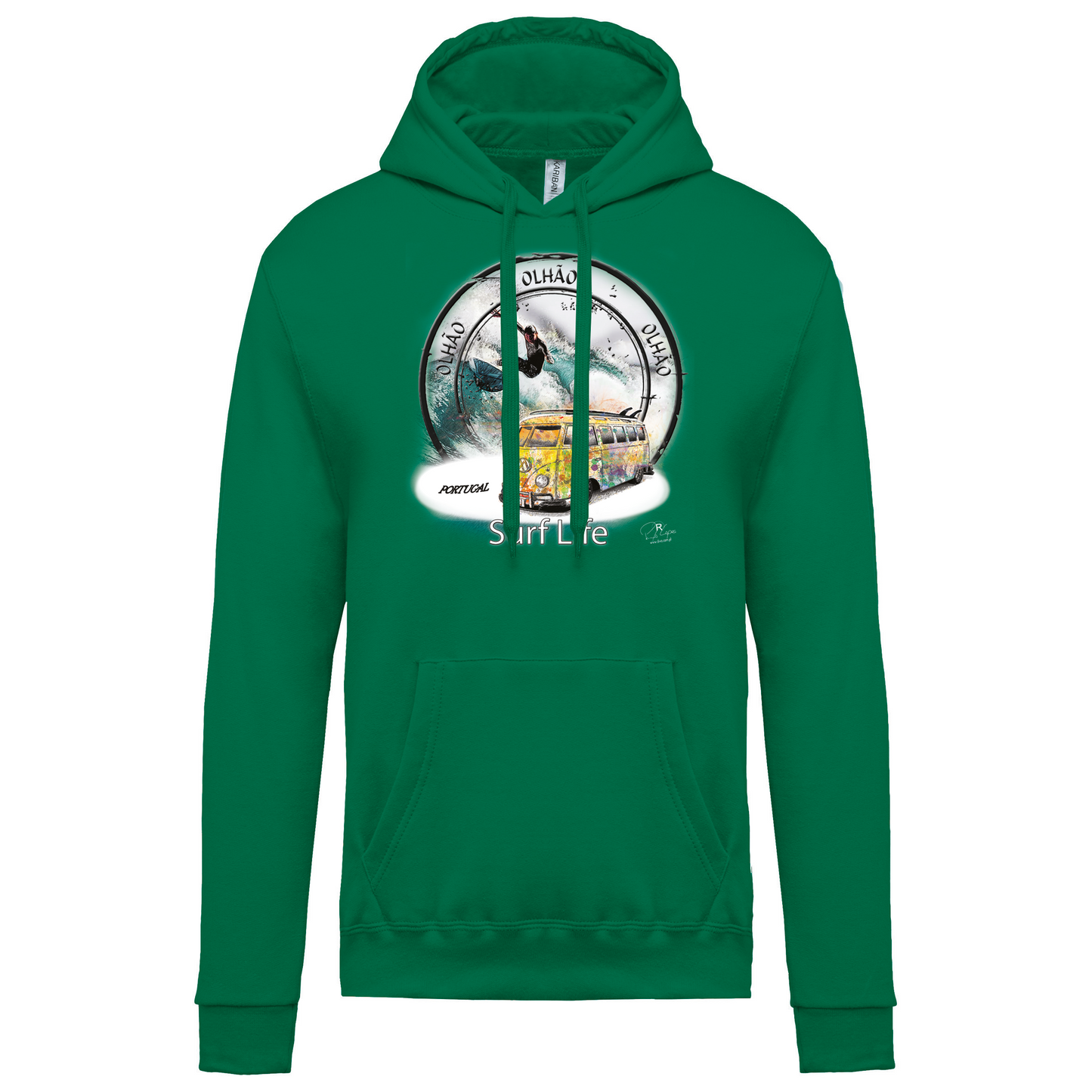 Sweatshirt Kariban com Capuz Surf Life Olhão