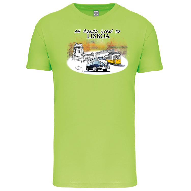 T-Shirt Algodão Biológico All Roads Lead to Lisboa