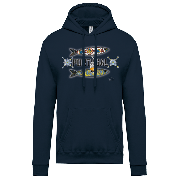Sweatshirt Kariban com Capuz Duas Sardinhas Coimbra