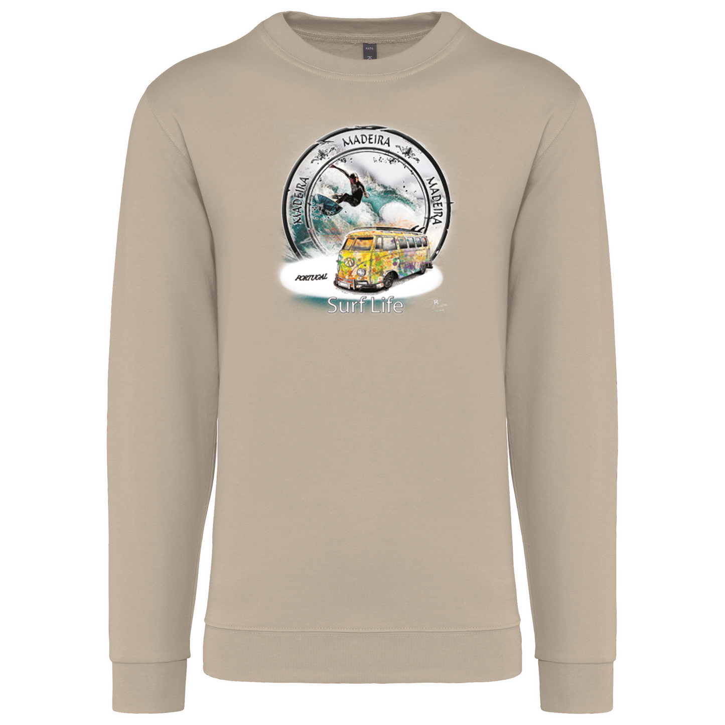 Sweatshirt Kariban sem Capuz Surf Life Ilha da Madeira