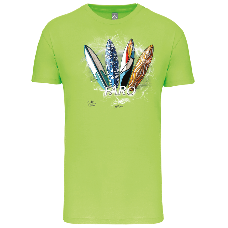 T-Shirt Algodão Biológico Surfboards Faro
