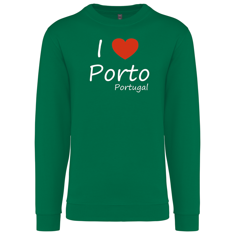 Sweatshirt Kariban sem Capuz I Love Porto