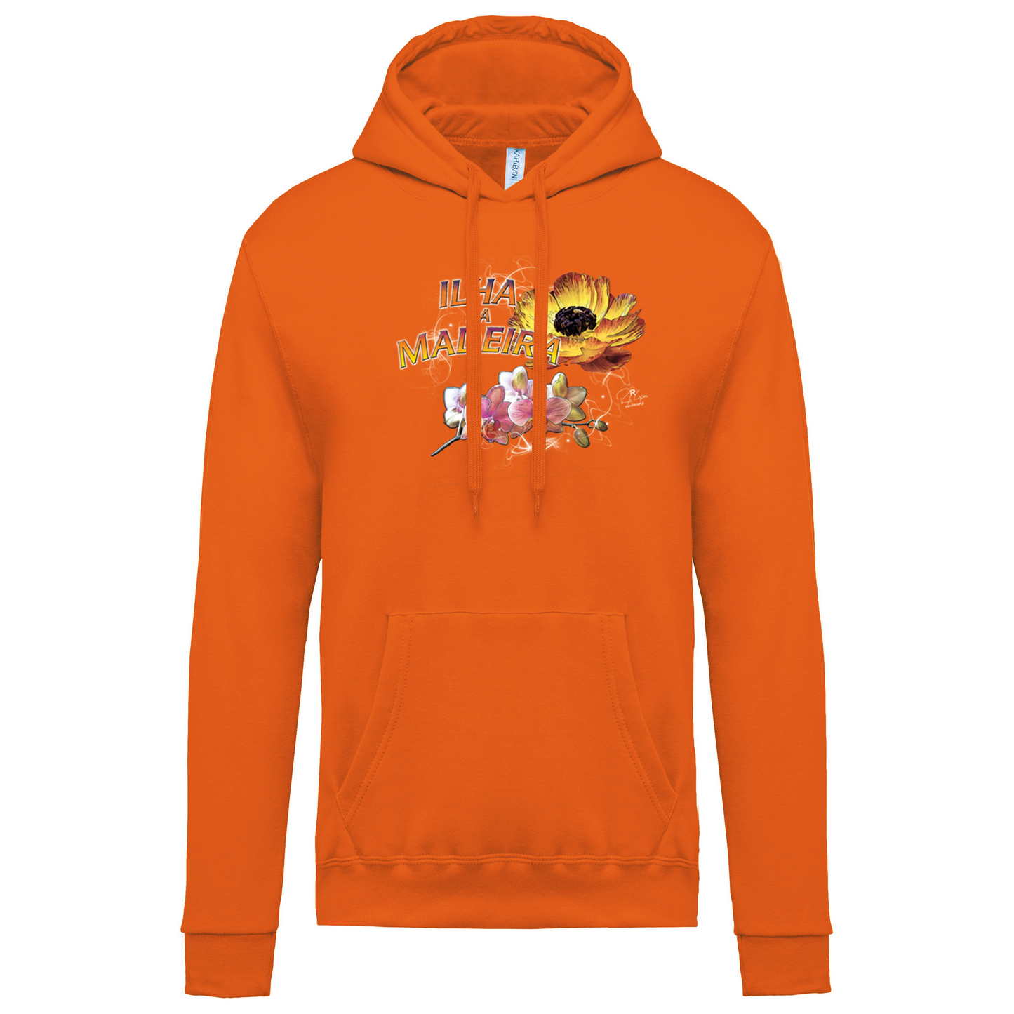 Sweatshirt Kariban com Capuz Madeira Flowers
