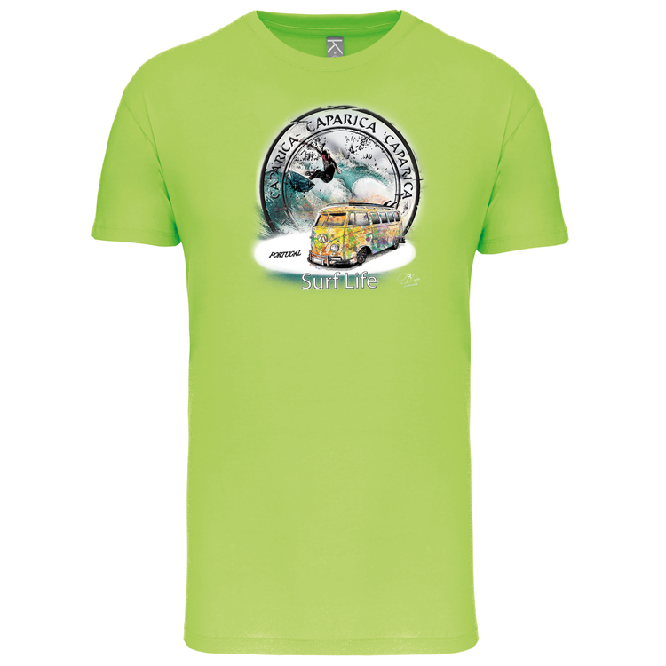T-Shirt Algodão Biológico Surf Life Caparica