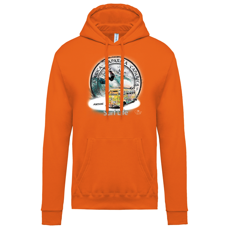 Sweatshirt Kariban com Capuz Surf Life Caparica