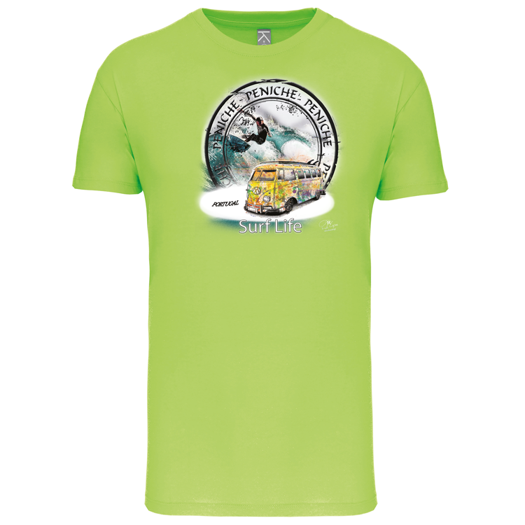 T-Shirt Algodão Biológico Surf Life Peniche