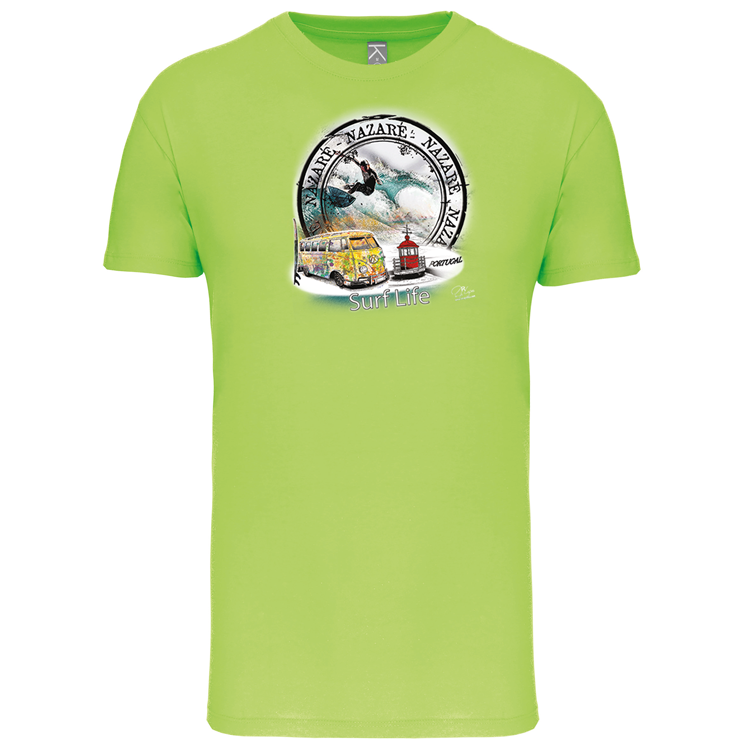 T-Shirt Algodão Biológico Surf Life Nazaré