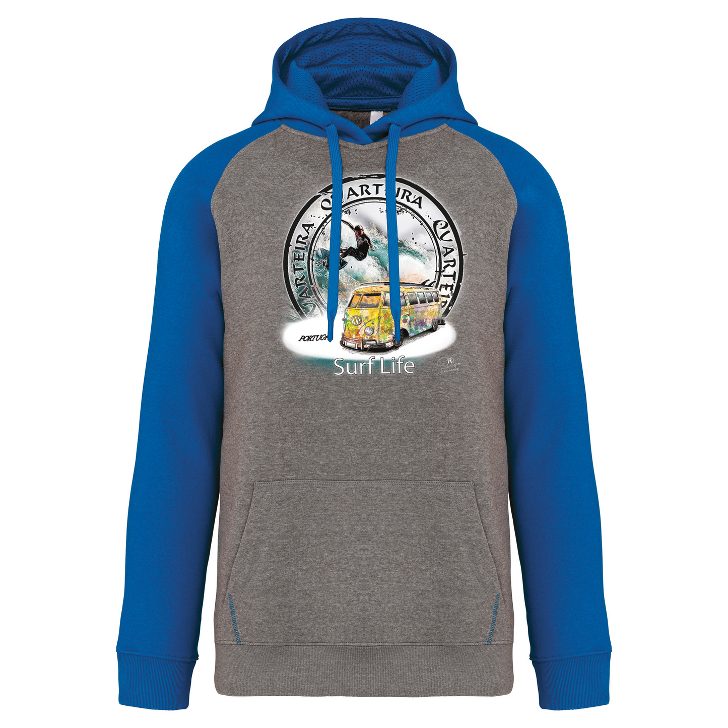 Sweatshirt Bicolor com capuz Surf Life Quarteira