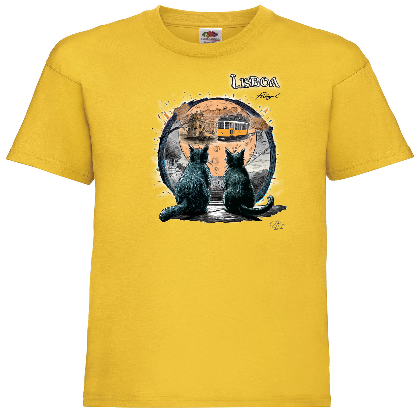 T-shirt Fruit of the Loom Kids Luar Lisboa
