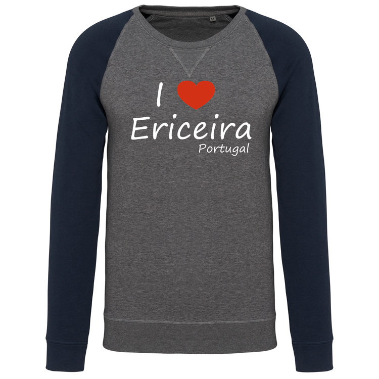 Sweatshirt Bicolor sem capuz I Love Ericeira