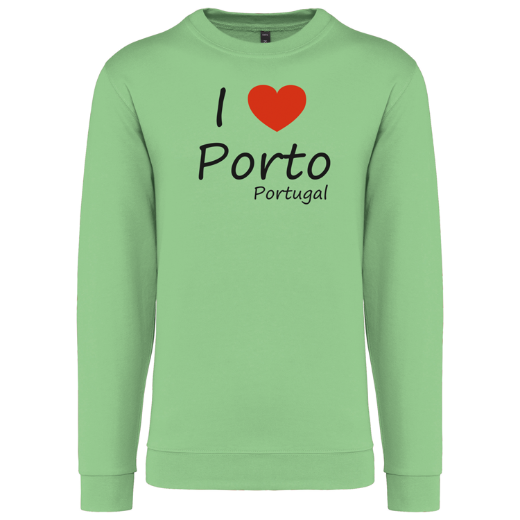 Sweatshirt Kariban sem Capuz I Love Porto