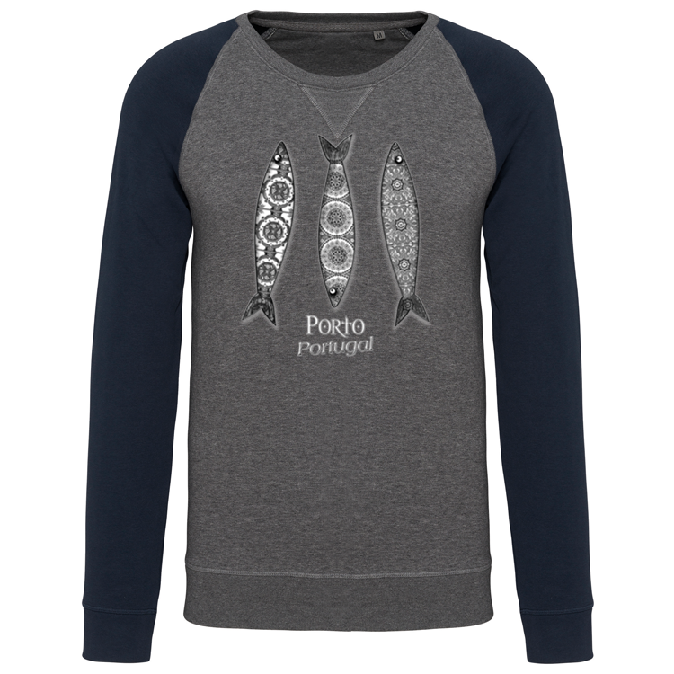 Sweatshirt Bicolor sem capuz 3 Sardinhas Porto