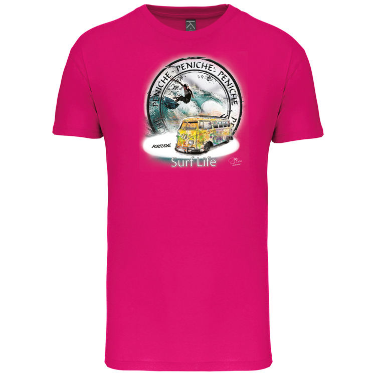 T-Shirt Algodão Biológico Surf Life Peniche