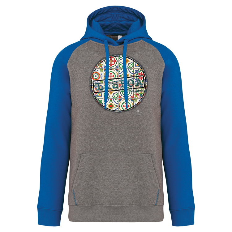 Sweatshirt Bicolor com capuz Pin Lisboa