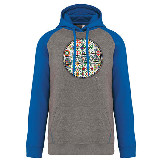 Sweatshirt Bicolor com capuz Pin Lisboa