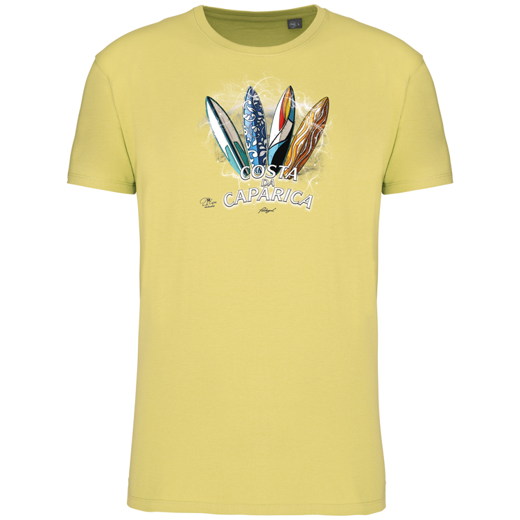 T-Shirt Algodão Biológico Surfboards Costa da Caparica